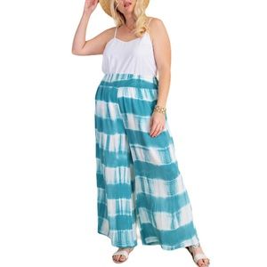 ❗️Clearance ❗️Plus Sz Soft Tie Dye Wide Leg Pants